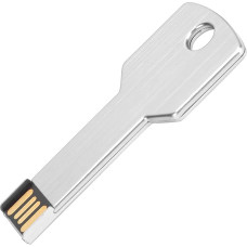 ASHATA USB atmintinė Key Shape Silver Thumb Drive 8GB-64GB Memory Stick Expansion Disk for Computer Usage (64GB)