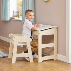 Liberty House Toys Scandi Children's Desk and Chair, Wood Composite, H56 x W57 x D41 cm