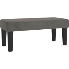 vidaXL Minkštas suoliukas, prieškambario suoliukas, lovos suoliukas, lovos taburetė, spintos suoliukas, miegamasis, svetainė, prieškambaris, prieškambaris, tamsiai pilka, 70 x 30 x 30 cm, aksomas