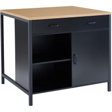 BAÏTA Central Island Ginger Black and Oak Effect 100cm