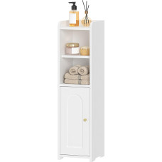 Hzuaneri Bathroom Cabinet, Toilet Cabinet with Doors, Bathroom Cabinet, Narrow Bathroom Shelf, Adjustable Shelves, Space Saving, for Bathroom, Living Room, ‎20 x 20 x 75 cm, White BC19703X
