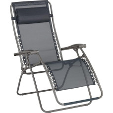 Lafuma Mobilier - Zero Gravity RSXA Upholstered Recliner Chair - Folding Deck Chair for Patio and Garden - Durable Batyline® Fabric - Multi-position Lounger, Comfortable, France - Grey