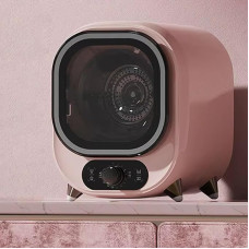 Kondensacinė džiovyklė, mini džiovyklė, 5 džiovinimo režimai, 0,8 kg įkrovos, ventiliuojama džiovyklė smulkiems skalbiniams (rožinė)