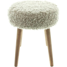 FRANK FLECHTWAREN taburetė Garbanotas apmušalas Dirbtinis kailis Mediena Matmenys Skersmuo 35 x 45 cm Lengvas surinkimas