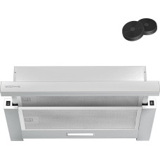 Teleskopinis gartraukis 60 cm 350 m³/h Integruotas gartraukis 600 mm su LED apšvietimu, 2 greičiai, integruotas virtuvės ištraukiamasis ventiliatorius