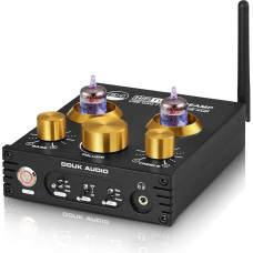 Douk Audio P1 Bluetooth 5.0 HiFi stiprintuvas GE5654 Tube Preamp vožtuvo vožtuvo ausinių stiprintuvas Belaidis imtuvas Garso dekoderis USB DAC APTX-HD [atnaujinimas]