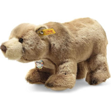 Steiff Back in Time Baerlie Brown Bear, Cute Stuffed Toy with Plastic Eyes, Children, Boys & Girls, Plush Toy 28 cm, Brown, 069420