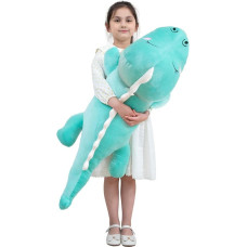 Filled Dinosaur Hug Pillow Long Dinosaur Plush Toy Sleeping Pillow Soft Large Dinosaur Stuffed Toy Gifts for Children (Green, 120 cm / 47.24 inches)