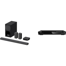 Sony HT-S40R 5.1 Channel Soundbar & DVP-SR370 B DVD Player (Xvid Playback, USB) Black