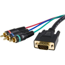 StarTech.com 91cm HD15 (VGA) auf 3x Cinch Kabel - St/St - VGA auf RCA Videokabel