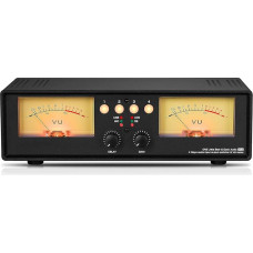 Dual VU Meter Sound Level Display Sound Level Display Audio Splitter/Switcher Box (Light)