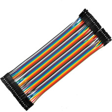 uxcell Female to Female 40 Jumper Wire 2.54mm Pitch Ribbon Cable Breadboard DIY 51cm 21cm