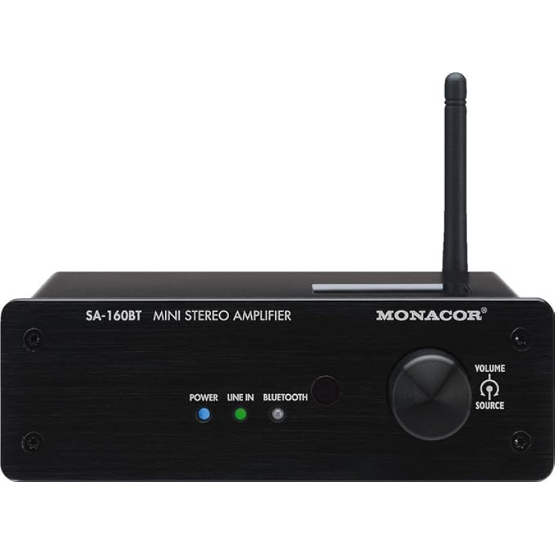 Monacor SA-160BT Mini Stereo-Verstärker, 2 x 30 W schwarz