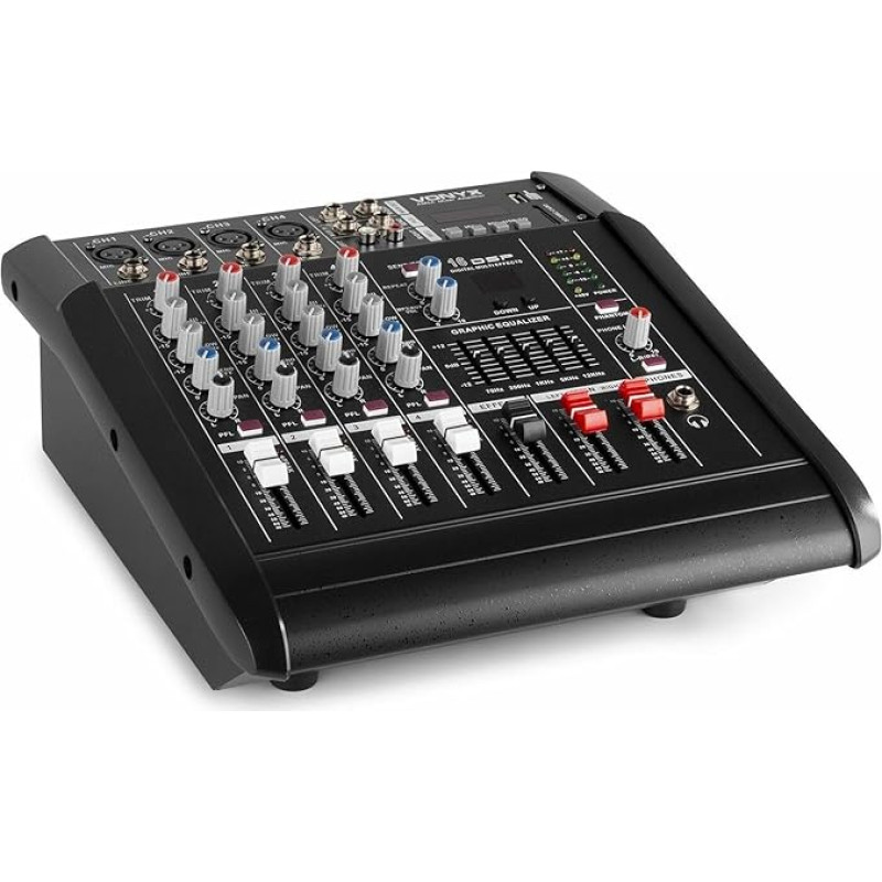 Vonyx AM5A 5-Channel Music Mixer with Built-in 1000 Watt Amplifier