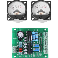 Vu Meter Warm Back Vu Meter for Stereo Vu Meter Light Recording + Audio Level Amp with Driver Board Pack of 2