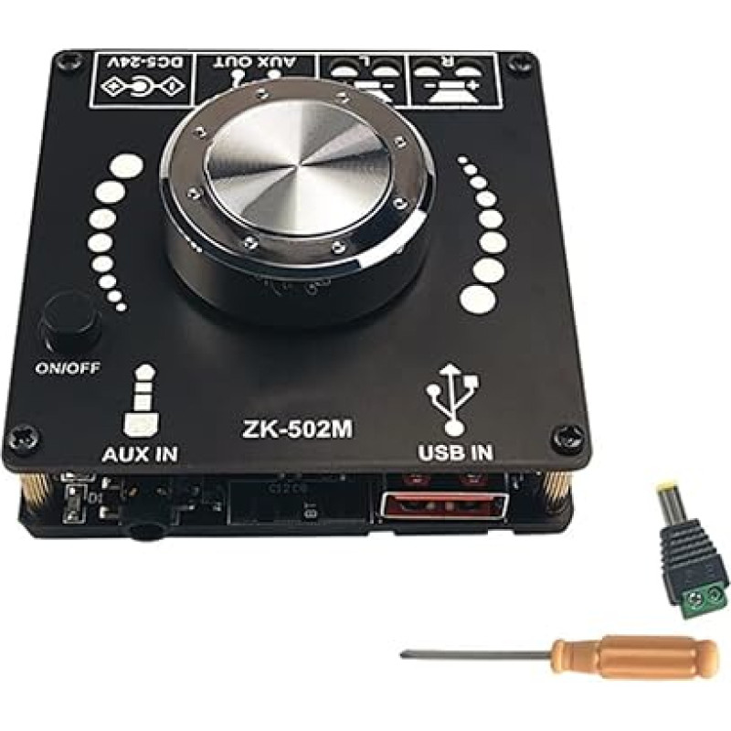 Fasizi ZK-502M Audio Mini 2.0 Stereo 50W + 50W Bluetooth Digital Amplifier Module 50W x 2A Amplifier Home Theater AUX USB