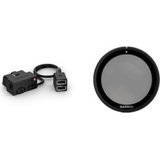 Garmin Constant Current Source Cable 010-12530-23 & Polarising Lens Attachment for Garmin DashCam 45/46/47/55/56/57/Mini/Mini 2
