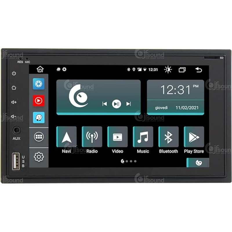 Jf Sound car Audio System Autoradio 2 Din Android GPS Bluetooth WiFi USB DAB+ Touchscreen 6.2