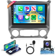 2G + 64G Wireless Carplay Android Car Radio 2 DIN for Chevrolet Silverado 3 GMTK2 2014-2018 with Android Car Navigation GPS WiFi 10.1 Inch Car Radio with Mirror Link Bluetooth FM/RDS/DAB/OBD/SWC