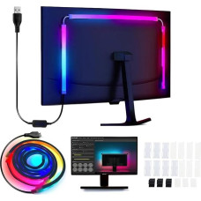 RGB LED Strip Light Backlight Computer Display Screen Synchronisation USB Powered Ambient Light Strip for 22-27 Inch Gaming PC