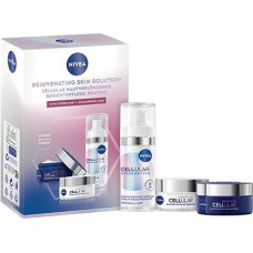 NIVEA Cellular Expert Filler & Epigenetics veido priežiūros rinkinys, dieninis kremas (50 ml), naktinis kremas (50 ml) ir serumas (30 ml), dovanų rinkinys jaunatviškai išvaizdai