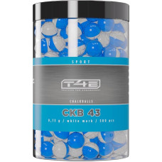 T4E Paintball Balls CKB 43, Ammunition Calibre 0.43, Pack of 500, Chalk Balls with White Chalk