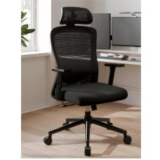 Biuro kėdės, ergonomiškos biuro kėdės su reguliuojama juosmens atrama, tinklinės biuro kėdės namams, rašomojo stalo kėdės, juodos spalvos