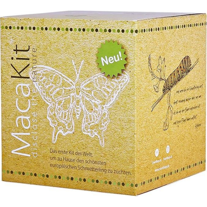 MacaKit - Machaon Butterfly Growing Kit - Art at Home - Educational Experiment, Science Learning Kits for Kids, Gift Ideas for Babies, Girls, Birthday