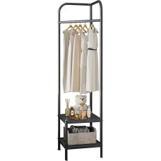 Coat Stand Metal Corner Coat Rack, 2 in 1 Clothes Rack, Freestanding Coat Stand 42 x 42 x 190 cm for Hallway, Living Room, Bedroom