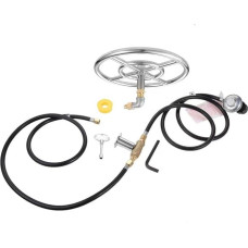 DRELD Propano dujų ugniakuras Degiklio žiedo rinkinys 12 colių dujų ugniakuro rinkinys Dujų žiedo degiklio montavimo rinkinys, pagamintas iš 304 nerūdijančio plieno, skirtas 