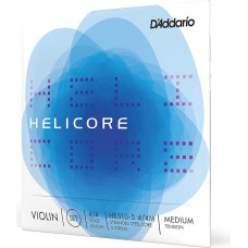 D'Addario Helicore 4/4 skalės vidutinio įtempimo smuiko 5 stygų rinkinys
