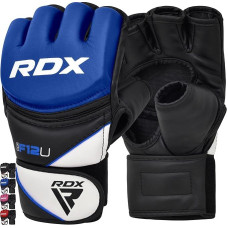 RDX Maya odinės pirštinės MMA UFC kovos menų sparingo mokymas Grappling S mėlyna