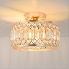 ANWIO LED kristalų lubų šviestuvas Auksinis skersmuo 27 cm Gyvenamasis kambarys šviestuvas Krištolo lubų šviestuvas Miegamasis Modernus prieškambario šviestuvas E27 Virtuvės šviestuvas Koridorius Balkonas Fojė Laiptai