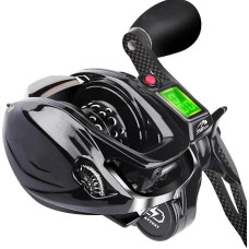 Karpfenrolle Angelrollen 9+1 BB Magnetische Bremse Hintergrundbeleleuchtung Baitcasting Angelrolle Weitwurf 7,2:1 Hohes Verhältnis 10Kg Bremskraft