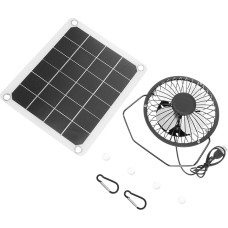 Supvox 1 Set Solar Fan Portable Mini Solar Car Fan Chicken Black Retro Wall Sticker Indoor Monocrystalline Silicon Photovoltaic Modules