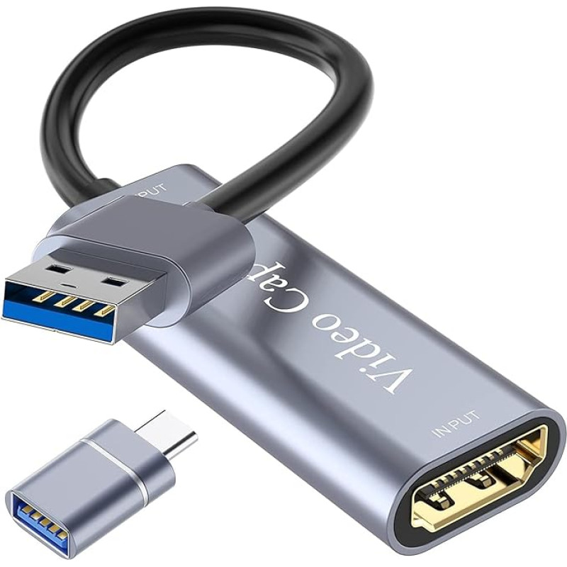 Vaizdo įrašymo kortelė 4K HDMI į USB įrašymo kortelė, 