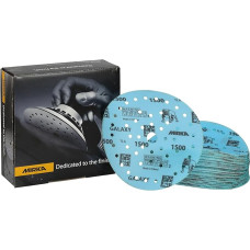 Mirka Galaxy Epoxy Sandpaper 150 mm Velcro Grain 1500 for Sanding Epoxy Resin, Wood, Epoxy, Rivertable, Pack of 50 Sanding Discs
