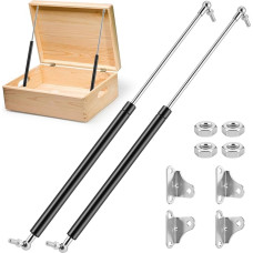 2 vnt. 500 mm dujinių spyruoklių pakuotė 445 N/45 kg, L formos, dujų slėgio amortizatorius, amortizatorius įrankių dėžei, kemperiui, dėžės dangčiui, sandėliavimo dėžės dangčiui, sunkioms spintos durims, kemperio liukams ir pan.