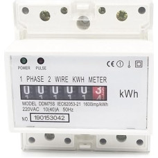 35mm DIN Rail Electricity Meter 10-40A 50/60Hz Rail Mounted Digit Display Power Consumption Wattmeter Indoor Factory Gauge