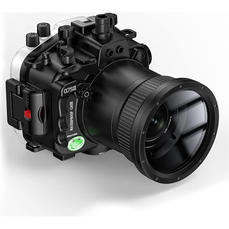 Sea frogs Underwater Camera Housing Compatible with Sony A7SIII 90 mm IPX8 40 m / 130 ft Maximum Diving Depth Waterproof Camera Housing for Diving, Surfing, Rowing, Skiing