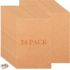 STARVAST 24 Stück A4 Korkplatten 30x21cm Rechteck Untersetzer Kork Sheets Für Die Wanddekoration Party, 2mm Dick (Ohne Selbstklebender Rückseite)