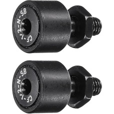 sourcing map 2pcs CF-1/2-NSB CR8 Cam Follower Runner Chrome Steel Roller Bolt Bearings 1/2