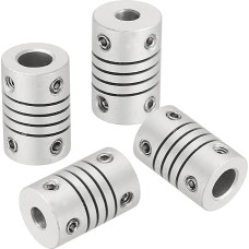 išteklių žemėlapis Lanksčios kupplungos, 4 mm bis 6 mm, Gelenkverbinder aus Aluminiumlegierung, lanksčios Wellenkupplungen, Motorkupplung für 3D-Drucker, CNC-Maschine, Motorführung, DIY-Encoder D12 x L 18 mm