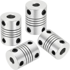 išteklių žemėlapis Lanksčios kupplungos, 5 mm bis 6 mm, Gelenkverbinder aus Aluminiumlegierung, lanksčios Wellenkupplungen, Motorkupplung für 3D-Drucker, CNC-Maschine, Motorführung, DIY-Encoder D15 x L 20 mm