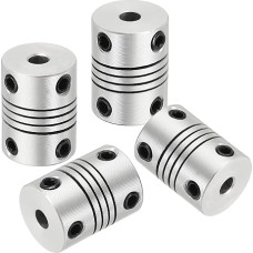 išteklių žemėlapis Lanksčios kupplungos, 4 mm bis 4 mm, Gelenkverbinder aus Aluminiumlegierung, lanksčios Wellenkupplungen, Motorkupplung für 3D-Drucker, CNC-Maschine, Motorführung, DIY-Encoder D15 x L 20 mm