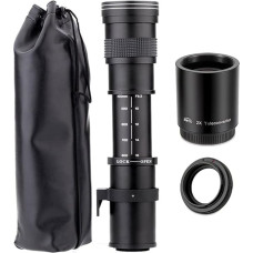 JINTU teleobjektyvas 420-1600 mm, EF objektyvas Canon DSLR, rankinis MF priartinimo objektyvas Canon 4000D 2000D 1500D 1300D 1200D 850D 800D 750D 600D 500D 250D 90D 5D, 6D, 7D, 40D, 50D, 600D D, 100D, 300D