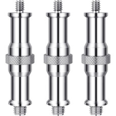 NEEWER Pack of 3 Standard 1/4 to 3/8 Inch Metal Converter Thread Adapter Spigot Stud for Studio Light Stand, Hotshoe/Coldshoe Adapter, Ball Head, Wireless Flash Receiver, Trigger - ST23