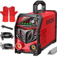 250 A elektrodų suvirinimo aparatas 220 V su LED ekranu, nešiojamasis IGBT inverteris su karštuoju paleidimu, lanko jėga ir apsauga nuo prilipimo, visas rinkinys, skirtas 
