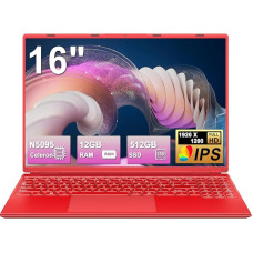 2025 Žaidimų nešiojamasis kompiuteris 16 colių Win11 12 + 512 GB SSD palaikymas 2TB (HDD-2TB) 1920 x 1200 Nešiojamasis kompiuteris 4 branduolių Celeron N5095 (iki 2,9 GHz) Nešiojamasis kompiuteris su numerio klaviatūra WiFi Mini HDMI Vokiečių klaviatūros 