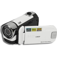 1080P HD Digital Camera, 16x Zoom Vlogging Video Camera Camcorder with 2.4 Inch Rotating Screen for Photography, Portable 16MP Selfie Camera with Fill Light for (White)
